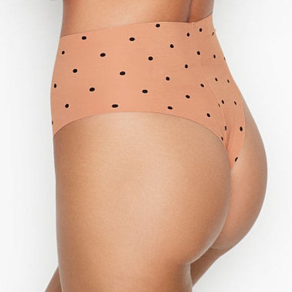 Victoria's Secret Other - VS XL High-Waist No-Show Thong Blush Polka Dot NWT